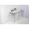 Kingston Brass 30 Carrara Marble Console Sink with Stainless Steel Legs, Marble WhitePolished Chrome LMS30MSQ1 - alternate 5